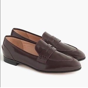 J. Crew Academy Patent Leather Loafers Oxblood 7.5